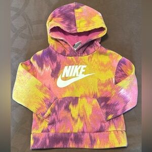 Nike Kids' Vibrant Yellow and Purple Hoodie